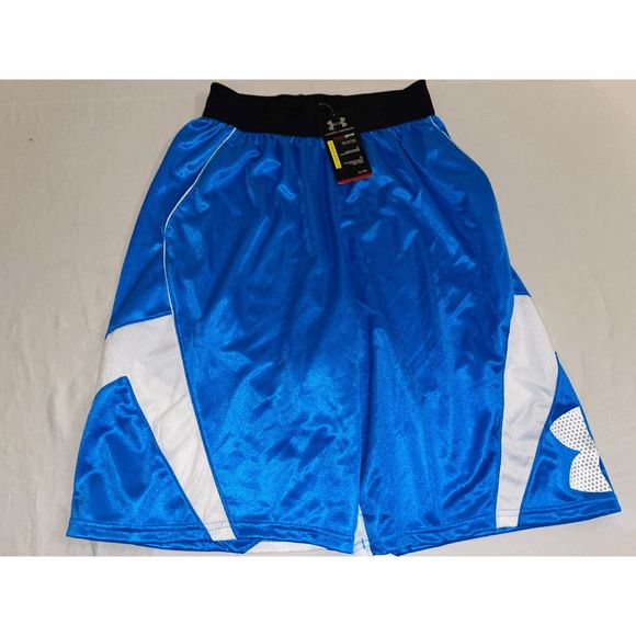 NEW Mens Large UNDER ARMOUR Basketball Running Shorts 1236110 428 Royal Blue - Picture 1 of 3